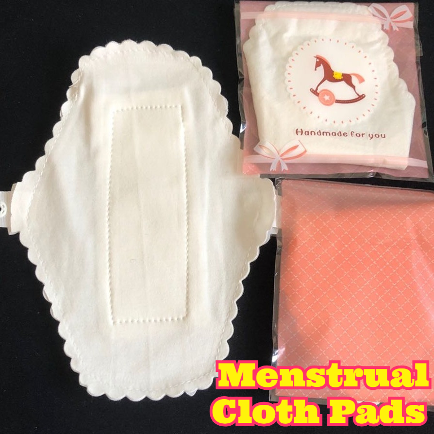 Cloth Pad Reusable - แผ่นอนามัยผ้าสำหรับผู้หญิงแบบซักได้ ขนาด 18 ซม. ผ้าฝ้ายระบายอากาศ แผ่นอนามัยกันน้ำ
