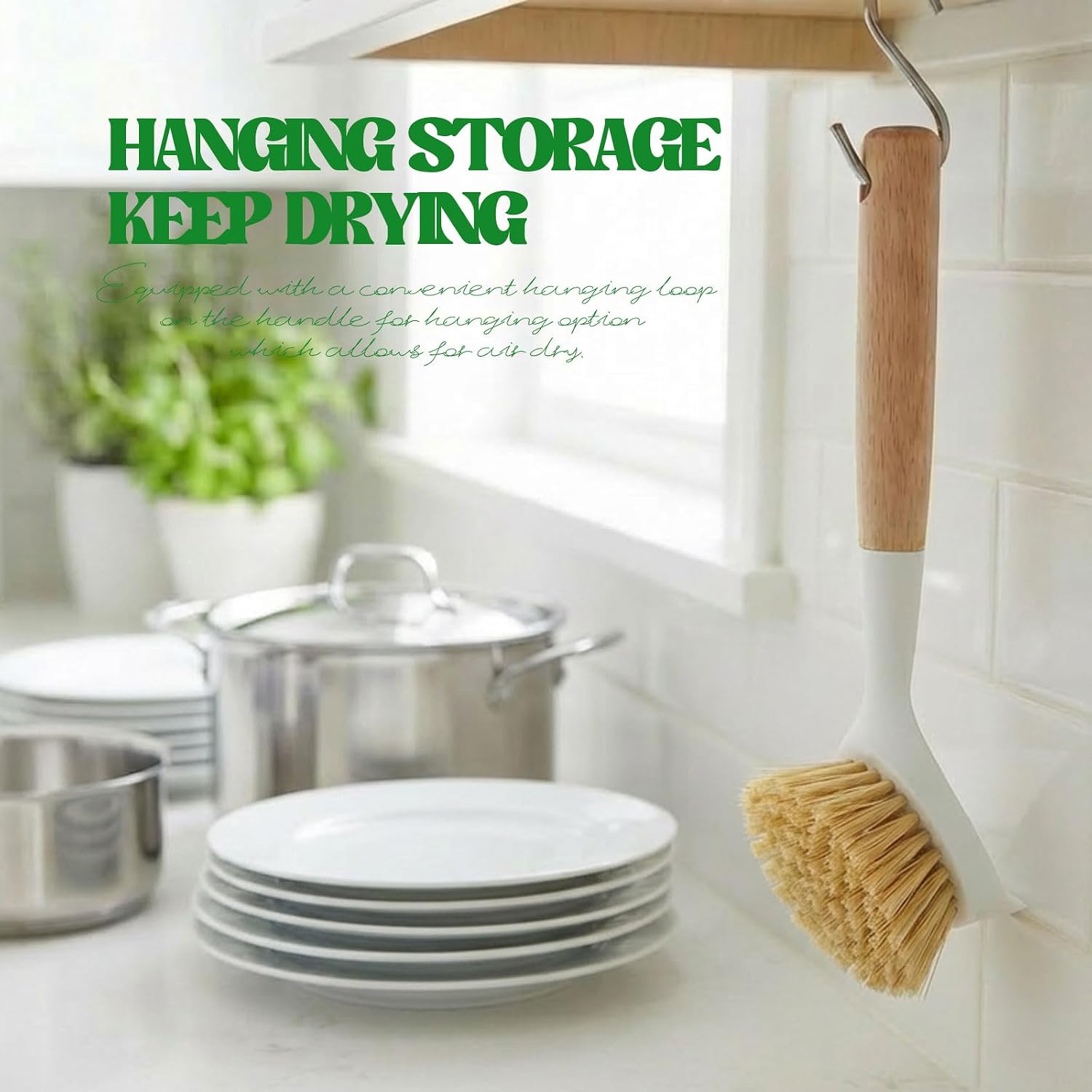 ชุดแปรงล้างจานและฟองน้ำไม้ไผ่  - Dish Brush Bamboo บทวิจารณ์และราคา