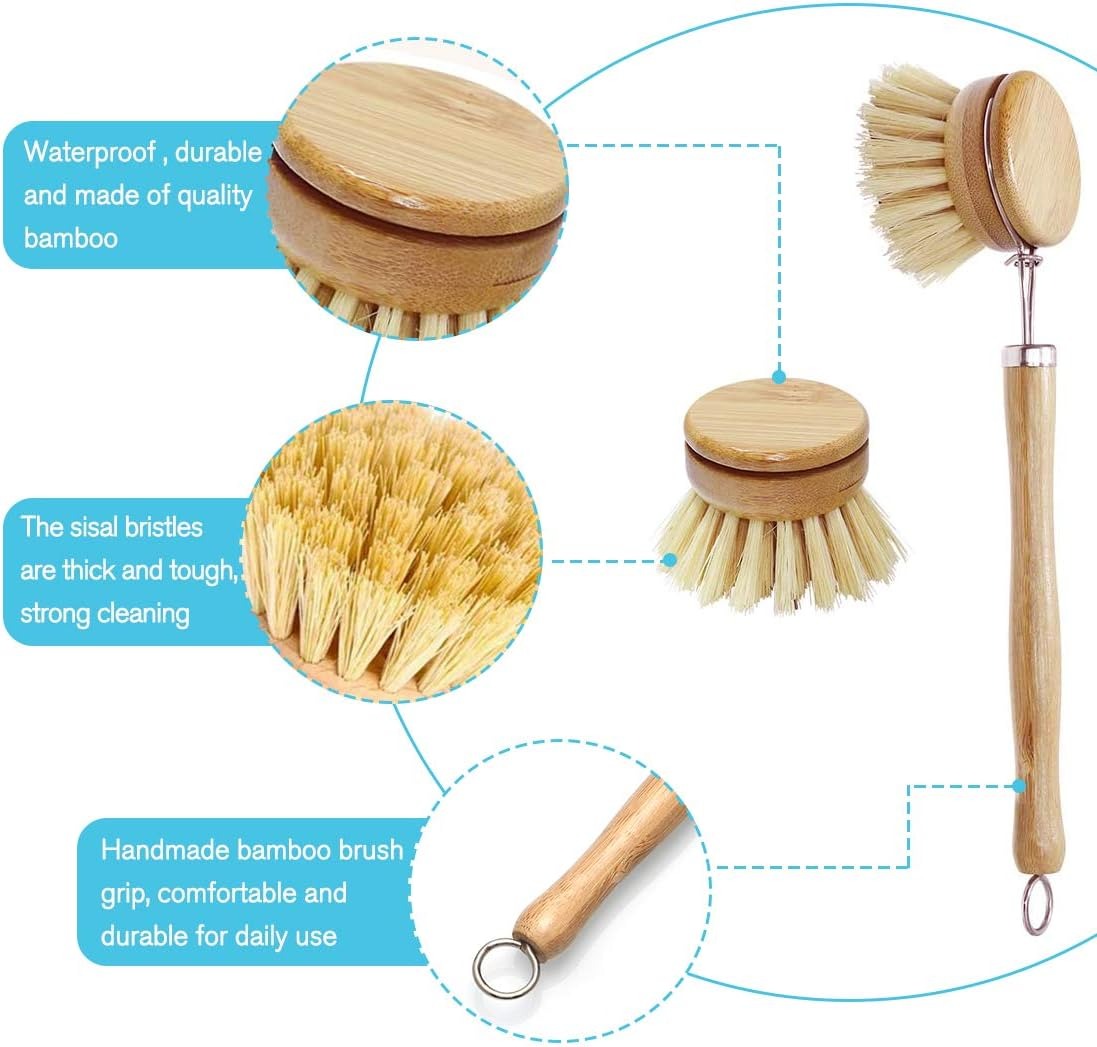 แปรงขัดจานไม้ไผ่,ห้องครัวไม้ทํ - Dish Brush Bamboo บทวิจารณ์และราคา
