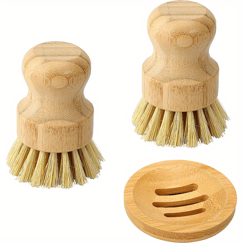 ชุดแปรงขัดจานไม้ไผ่ 1 ชุด แปรง - Dish Brush Bamboo บทวิจารณ์และราคา