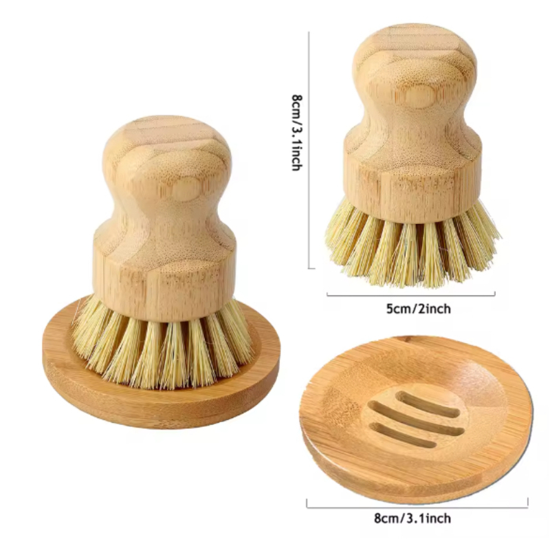 ชุดแปรงขัดจานไม้ไผ่ 1 ชุด แปรง - Dish Brush Bamboo บทวิจารณ์และราคา