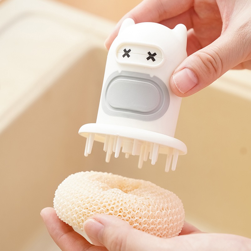 แปรงล้างขวดแบบกดพร้อมจ่ายน้ำยา - Dish Brush Bamboo บทวิจารณ์และราคา