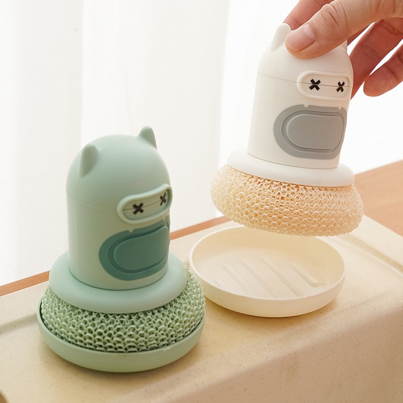 แปรงล้างขวดแบบกดพร้อมจ่ายน้ำยา - Dish Brush Bamboo บทวิจารณ์และราคา