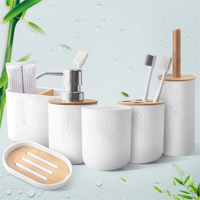 ชุดอุปกรณ์ห้องน้ำ 1 ชิ้น ประกอ - Dish Brush Bamboo บทวิจารณ์และราคา
