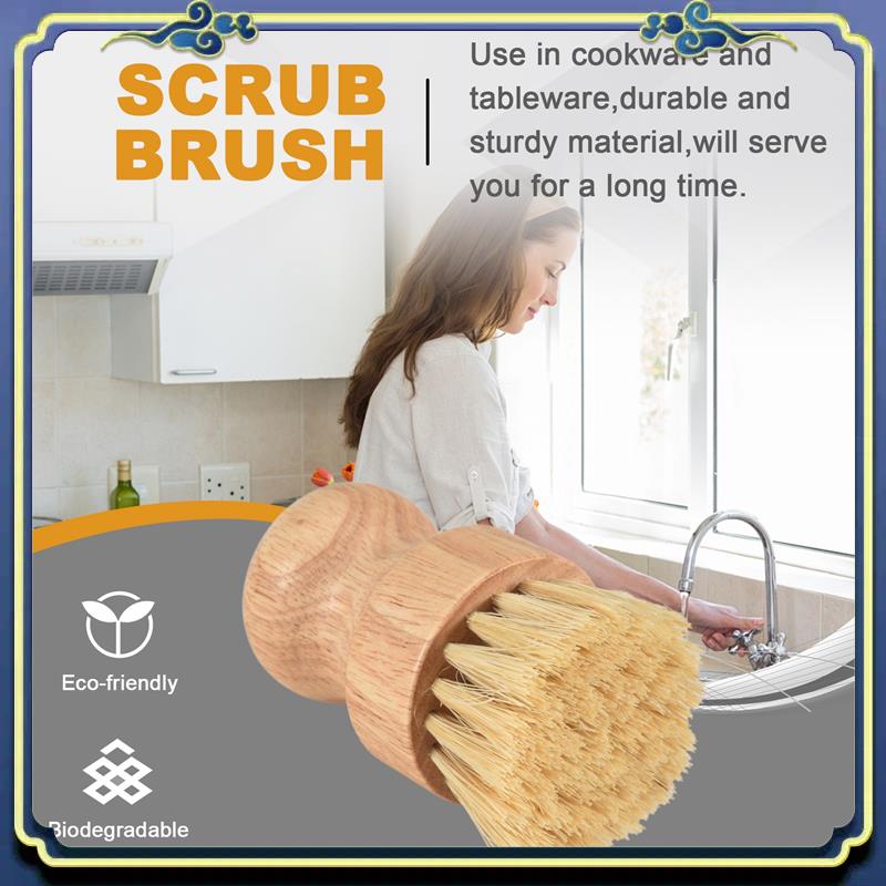 A56P-แปรงจานไม้ไผ่ 2 ชิ้นไม้ไผ - Dish Brush Bamboo บทวิจารณ์และราคา