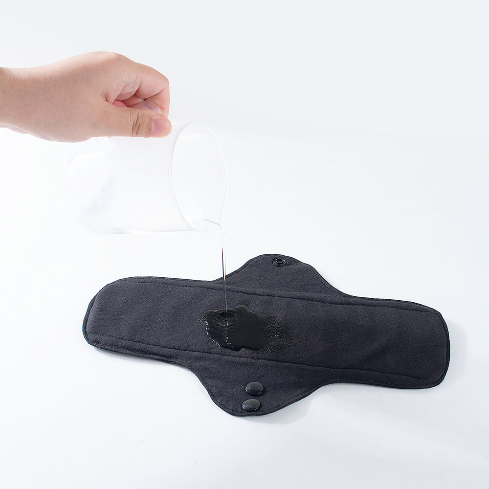 1 PC สีดําผ้าฝ้ายสุขาภิบาล Pad - Cloth Pad Reusable บทวิจารณ์และราคา