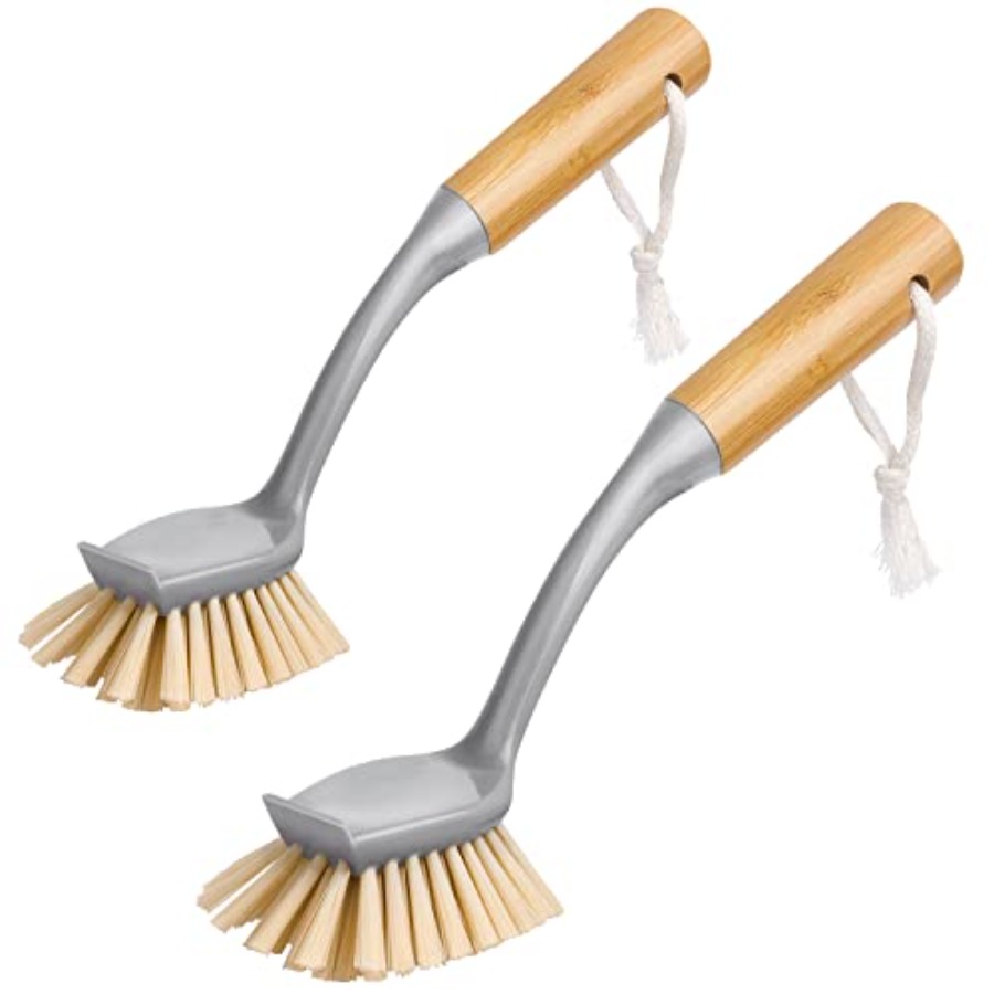แปรงล้างจานพร้อมด้ามไม้ไผ่ในตั - Dish Brush Bamboo บทวิจารณ์และราคา