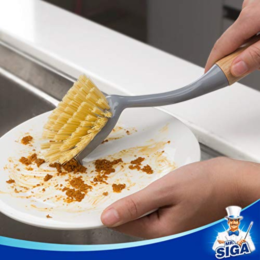 แปรงล้างจานพร้อมด้ามไม้ไผ่ในตั - Dish Brush Bamboo บทวิจารณ์และราคา